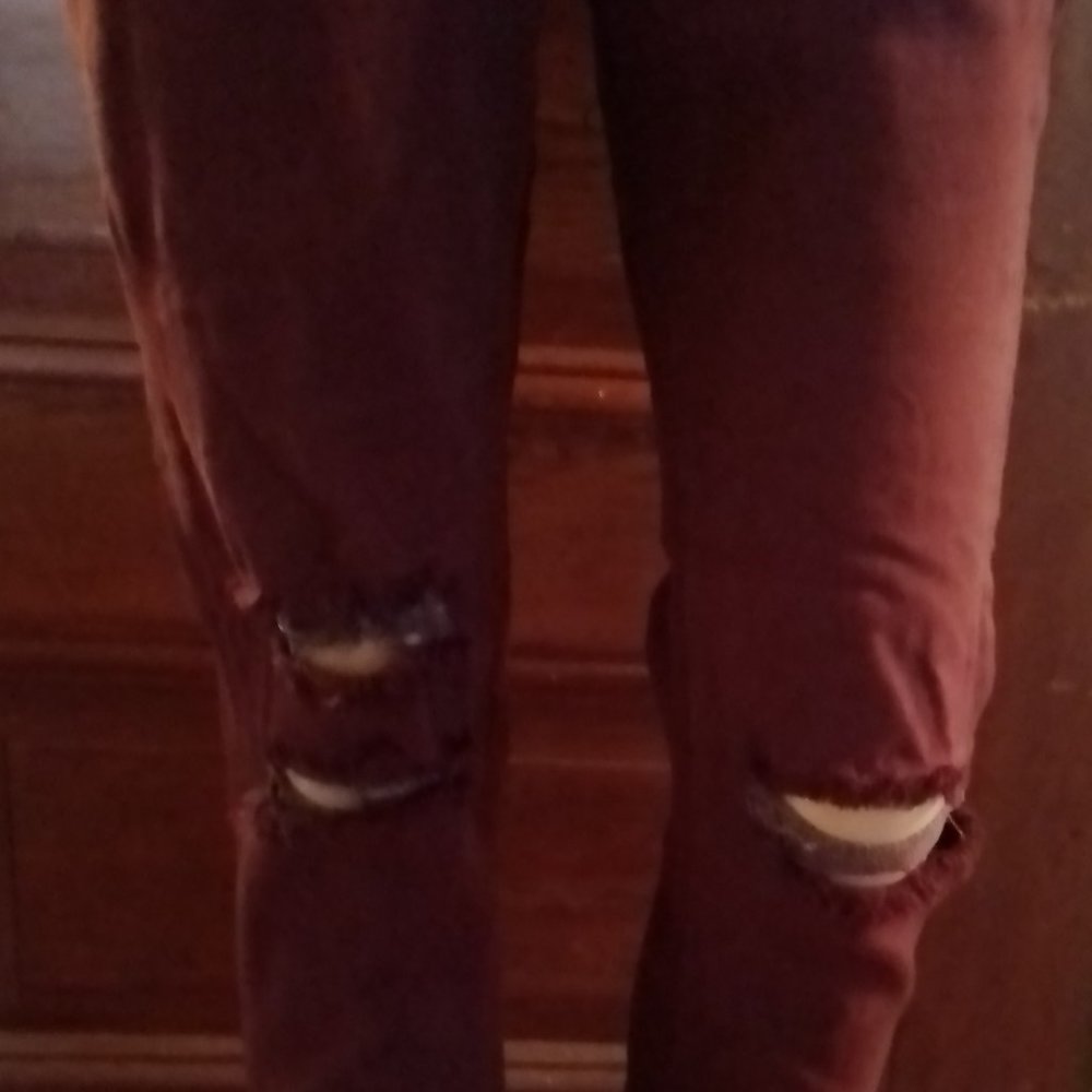Jeans, wine color, size 6